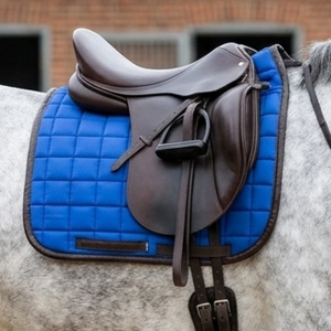 Professional Classic <b>Equestrian</b> Fancy Design Leather Polycotton Saddle Pad Customizable Non-Slip Fleece Custom Color Hand Strap - Product Image 2