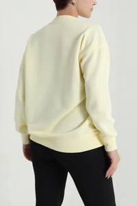 เสื้อฮู้ดผู้หญิง EVER GLOW ผ้าฝ้ายถัก 100% ระบายอากาศ กันลม แห้งเร็ว สำหรับฤดูใบไม้ร่วงและฤดูหนาว มีตัวเลือกโลโก้แบบกำหนดเอง สไตล์ไฮสตรีท - Product Image 5