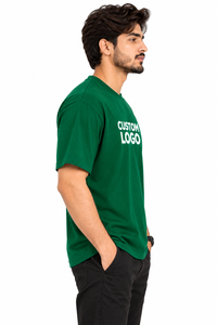 Camisetas de Gimnasio Casuales para Hombre MANGOES FASHION, 100% Algodón, Cuello Redondo, Corte Holgado, Manga Corta, Color Sólido, Secado Rápido, Transpirables, Personalizables - Product Image 4