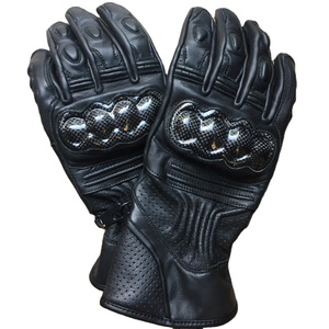 Gants de moto en cuir de haute qualité, respirants, avec poignées antidérapantes, pour motocross, extérieur, manches courtes, unisexes - Product Image 2