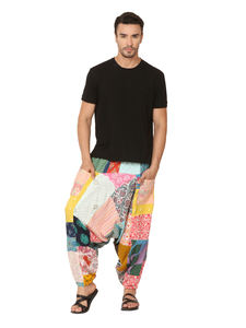 Pantalon Harem Homme en Toile Écologique Léger et Respirant, Style Bohème Classique, Taille Haute avec Cordon de Serrage, Coupe Décontractée Ample - Product Image 4