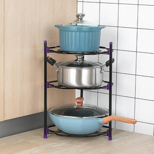 Étagère murale double niveau multifonctionnelle en fer, gain de place, pour cuisine moderne, rangement, organisateur de placard, usage domestique et commercial - Product Image 4