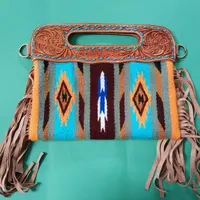 Thương Hiệu Da Yên Chăn Tote Purse Bag Zip Pocket Du Lịch Navajo Tây Phụ Nữ Đàn Ông Chéo Túi