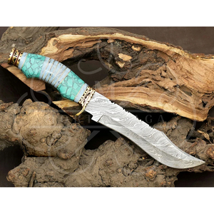 High Quality Damascus Steel Hunting Knife – Full Tang Tactical Outdoor Survival Knife with Luxury Resin & Wood Handle – Sharp - Product Image 3