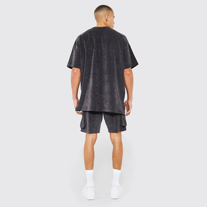 Shorts en coton d'été pour hommes, shorts de jogging en coton, shorts pour hommes de haute qualité, ensemble t-shirt et shorts deux pièces - Product Image 4