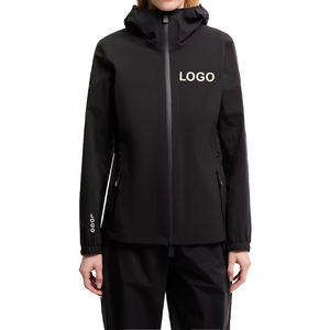 Veste coupe-vent technique imperméable haut de gamme pour femme, à capuche, pour la randonnée en plein air, option personnalisée - Product Image 1