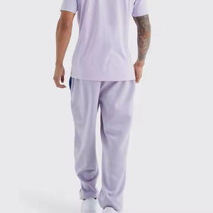 Pantalon de jogging décontracté surdimensionné pour homme avec logo personnalisé, taille mi-haute élastique, 100 % coton, anti-plis - Product Image 3