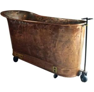 Bañera de Hidromasaje de Cobre, Ovalada, Independiente, Color Marrón Antiguo, para Adultos, sin Tapa - Product Image 6