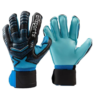 Gants de gardien de but professionnels WEMBLY SPORTS, réglables, avec protection des doigts, antidérapants, en cuir imperméable, pour le football - Product Image 5