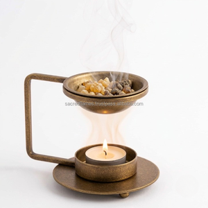 Diffuseur de parfum en fer bronze antique sur mesure pour bougies chauffe-plat, fournisseur en gros OEM - Product Image 2