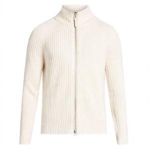 Suéter de punto a rayas con cremallera SPINE CRAFT, casual, de hombros caídos, manga larga, cuello vuelto, para mujer, estilo moderno. - Product Image 4