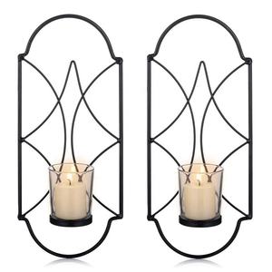 Meilleur prix mural Unique conçu décoration de la maison bougeoir cadre en fil métallique agréable bougeoir de noël - Product Image 6