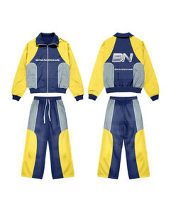 Ensemble survêtement coupe-vent oversize pour homme, pantalon et veste 100% nylon imperméable, impression numérique, logo, intérieur en mesh. - Product Image 3