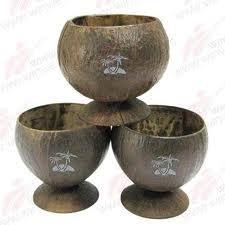 Cuencos de coco vintage personalizados Copas de cóctel desechables pulidas para fiestas en la playa y vacaciones para postres - Product Image 5