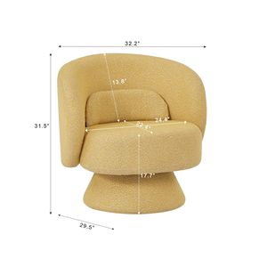 Poltrona Girevole a 360 Gradi in Stile Moderno con Cuscini Decorativi per Casa, Ufficio, Soggiorno o Camera da Letto - Product Image 2