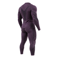 Ensemble de compression personnalisé pour homme : Maillot de sport à manches longues et leggings, séchage rapide, extensible, pour fitness, course à pied et entraînement en salle de sport