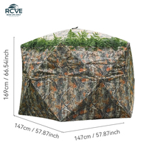 Tente de chasse portable en gros directement de l'usine avec tissu Oxford durable, abri de chasse pop-up, OEM