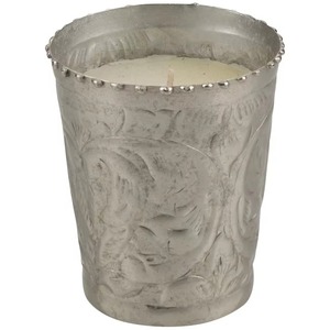Round Rose Gold Color Metal Candle Jar Antique-design Premium Metal Candle Votives for Weddings Decoration - Product Image 3