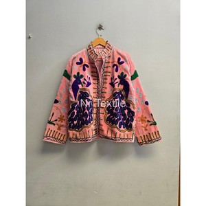 Chaqueta de Mujer de Terciopelo Lujoso Acolchado Estilo Boho Hippie Suzani, Bordada a Mano, Forro de Lana/Nylon, Talla Única, Chaqueta de Invierno para Mujer - Product Image 2