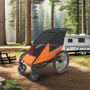 Poussette bébé 3-en-1 avec cadre en fer robuste, suspension indépendante, pneus gonflables de 20 pouces, légère, pliage facile, résistante à l'eau - Product Image 6