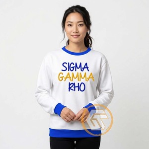 Tissu polaire en coton écologique de haute qualité, personnalisé, avec logo brodé sur le devant, motif TRÉSORS GÉNÉTIQUES Sigma Gamma Rho, idéal pour l'hiver - Product Image 3