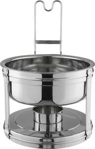 Plat à chafing rond en acier inoxydable avec finition poli miroir, chauffe-plats de buffet avec support de couvercle pour hôtels, restaurants, traiteurs et événements - Product Image 3