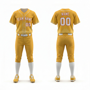 ชุดยูนิฟอร์มเบสบอลแบบสั่งทำพิเศษ เสื้อแขนสั้น กางเกงขายาว โพลีเอสเตอร์ 100% แห้งเร็ว ระบายอากาศได้ดี เหมาะกับทุกฤดูกาล สำหรับกีฬาทีม - Product Image 5