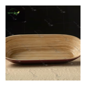 Plateau en bambou sculpté à la main, écologique et durable, finition laquée imperméable, articles de cuisine pour la maison, vente en gros - Product Image 3