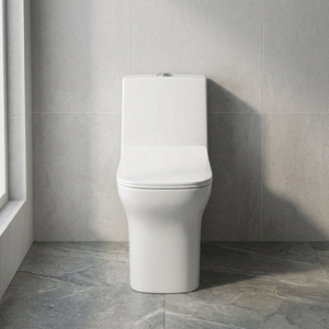 WC monobloc carré à réservoir encastré, économie d'eau, à poser au sol, pour salle de bain, maison, hôtel - Product Image 1