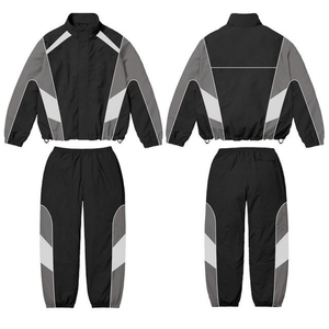 High Quality <b>Printed</b> Lightweight Solid Contrast Color Oversized Four-Way Stretch Unisex Hooded Waterproof Windbreaker Streetwear - Product Image 5