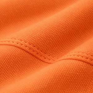 Men's <b>Orange</b> Short Sleeve <b>Polo</b> Shirt Cotton Pique Knitted Casual Fit Regular Length Breathable Solid Color Design - Product Image 4