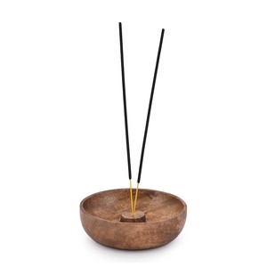 Porte-encens en bois de teck de qualité supérieure Aqdus Saleem, écologique, durable, avec base en laiton - Vente en gros de luxe - Product Image 5