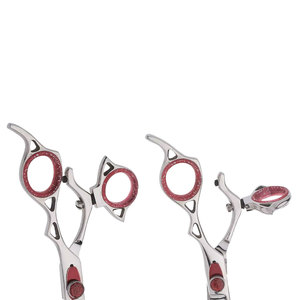 Stainless Steel Professional Razor Edge <b>Thinning</b> Texturizing Shears Barber Hairdressing Salon Adjustable Finger <b>Ring</b> - Product Image 3