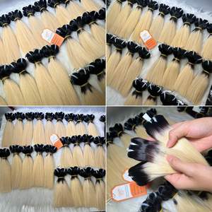 Lots de Cheveux Humains Vietnamiens Ombrés Blonds en Gros avec Closure Frontale pour la Confection de Perruques - Product Image 4