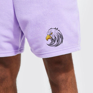 กางเกงขาสั้นออกกำลังกายผู้ชายแบบกำหนดเอง เป็นมิตรกับสิ่งแวดล้อม พิมพ์โลโก้ ผ้าฝ้ายลายเรียบ ผ้าลูกฟูก มีกระเป๋าใช้งานสะดวก เหมาะสำหรับวิ่ง สำหรับเด็กผู้ชาย - Product Image 4