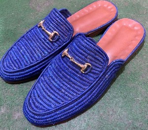 Handmade Raffia <b>Mules</b> for Women | Natural Moroccan Slides | Boho Summer Shoes - Product Image 1