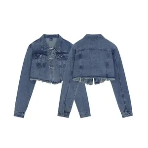 TIXAY SPORTS Women's <b>Denim</b> Jacket Casual Spring Regular Fit Cotton Washable Button-Up <b>Coat</b> - Product Image 1