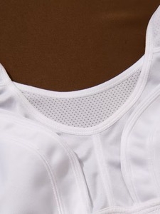 Female High <b>Compression</b> Athletic Bra Adjustable Back Closure Breathable Mesh Front Panel Sports Tank <b>Top</b> Custom Factory - Product Image 4