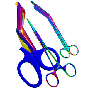 Ciseaux de Lister en titane multicolore, hémostatiques droits, pour traumatologie EMT, chirurgicaux, de premiers secours, de classe II, manuels - Product Image 1