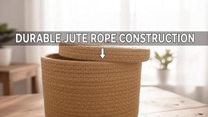 Customised Hand-Woven Cotton Rope Storage Box Lid Fabric Storage Basket for Household Items Toys Keys Snacks Miscellaneous Items - Product Image 4