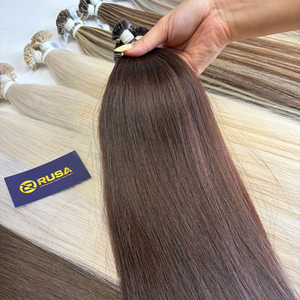 Extensiones de Cabello Humano Vietnamita con Punta de Queratina, Liso, Súper Doble Trama, Color Castaño Natural, Puntas Planas - Product Image 6