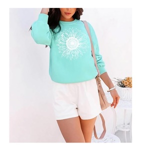 Nueva Llegada Sudadera de Algodón para Mujer de Lujo con Manga Larga, Hombros Caídos, Estampado, Cómoda, Casual, Invierno, Personalizada - Product Image 1