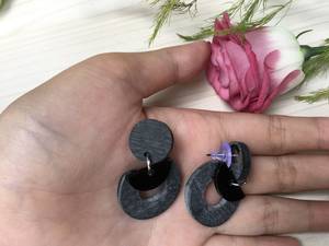 ZONE HANDICRAFTS - Pendientes Artesanales de Cuerno de Búfalo Rústico, Forma Natural, Joyería Moderna para Mujer, Regalo de Navidad, Boda, Negocios, Hogar - Product Image 4