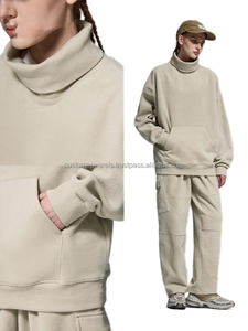 Sweat à capuche col roulé personnalisé en polaire 320G pour homme – Nouvelle collection automne-hiver 2026 - Product Image 2