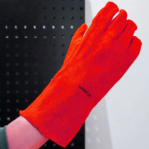 Wholesale Industrial Safety Cow Leather Heat Resistant Welder Working <b>Gloves</b> Breathable Anti-Slip Customizable Welding <b>Gloves</b> - Product Image 6