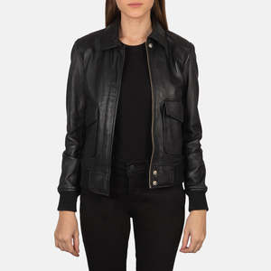 Nueva Chaqueta de Cuero PU para Mujer, Cuello Camisero, Cierre de Cremallera, Bolsillos, Chaqueta Corta Estilo Motociclista, Chaquetas de Primavera - Product Image 1