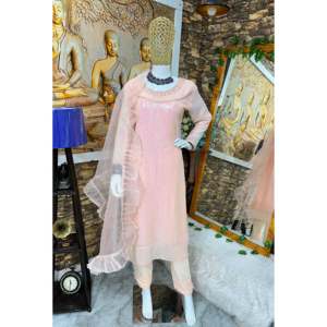 Hermoso conjunto de ropa de fiesta para mujer con parte superior inferior Dupatta - Product Image 1