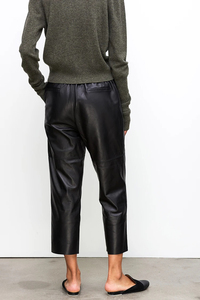 Black <b>Pant</b> Trousers Genuine Leather Lambskin Soft Comfortable Beautiful Color Style Customize Fashion Online Store Women <b>Pants</b> - Product Image 2
