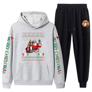 Ensemble de survêtement décontracté unisexe pour l'hiver, léger et confortable, en molleton 100% coton, vêtements de sport pour la course à pied et l'entraînement en salle de sport - Product Image 6