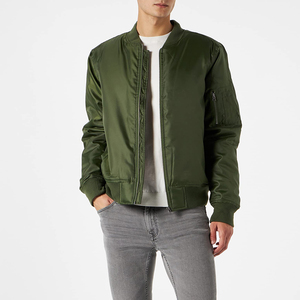Veste bomber pour homme en nylon matelassé noir de haute qualité, épaisse, pour l'hiver, personnalisée, style Ma1 - Product Image 1